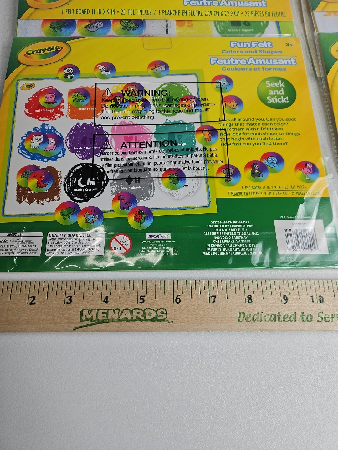 Crayola Set of 6 Fun Felt Colors Shapes Activity Kits Teachers Silly Numbers