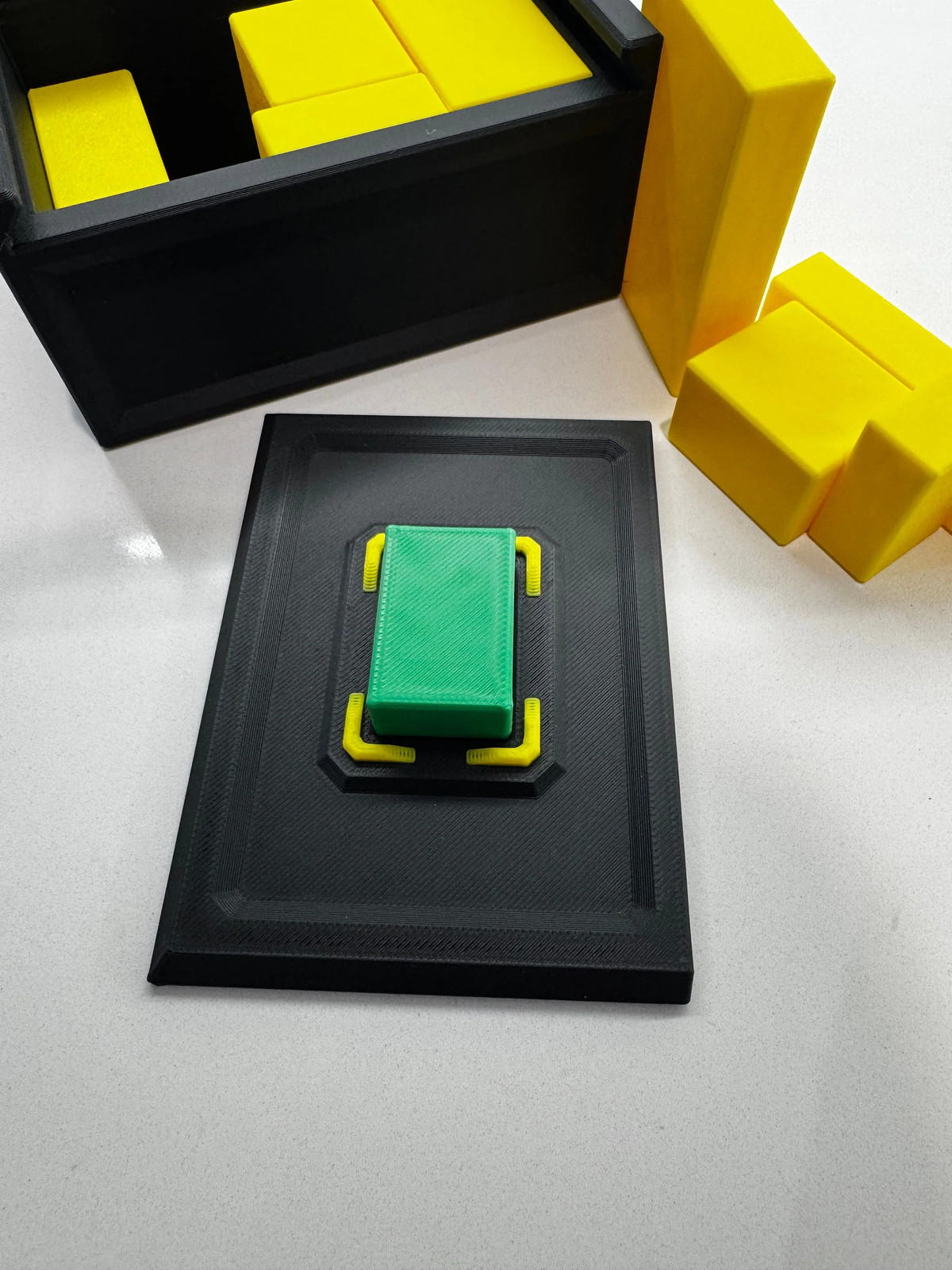 Green Stone Puzzle Game: Unique Brain Teaser for Adults and Kids, Handmade 3D