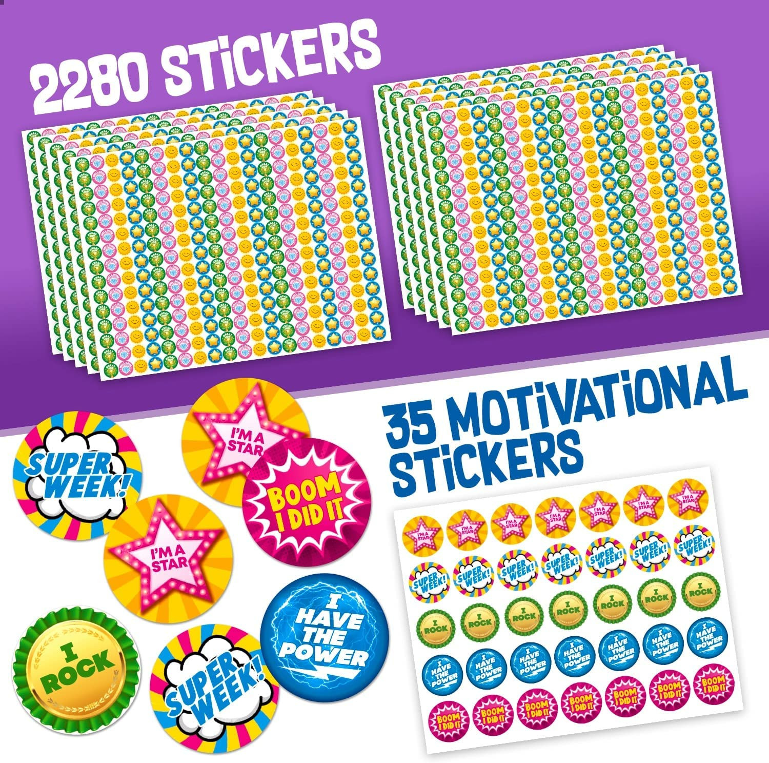 Behavior Reward Chart System – Pad with 26 Chore Charts for Kids, 2800 Sticke…