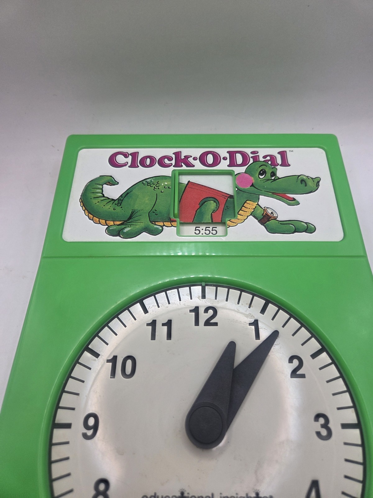 Vint. Clock O Dial Educational Best Toy Analog Time Teaching Set of 4 wheels 80s