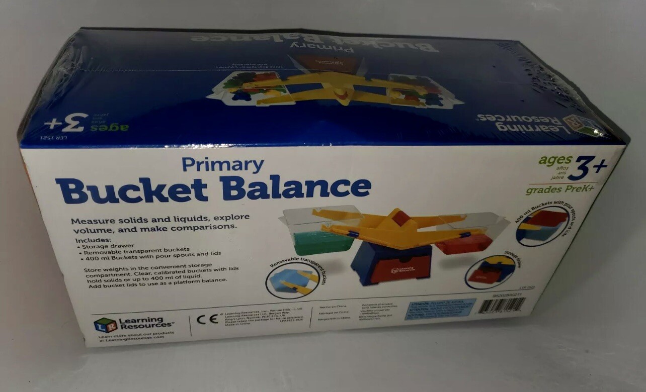 Learning Resources Primary Bucket Balance Scale Teaching Weigh Measure NEW