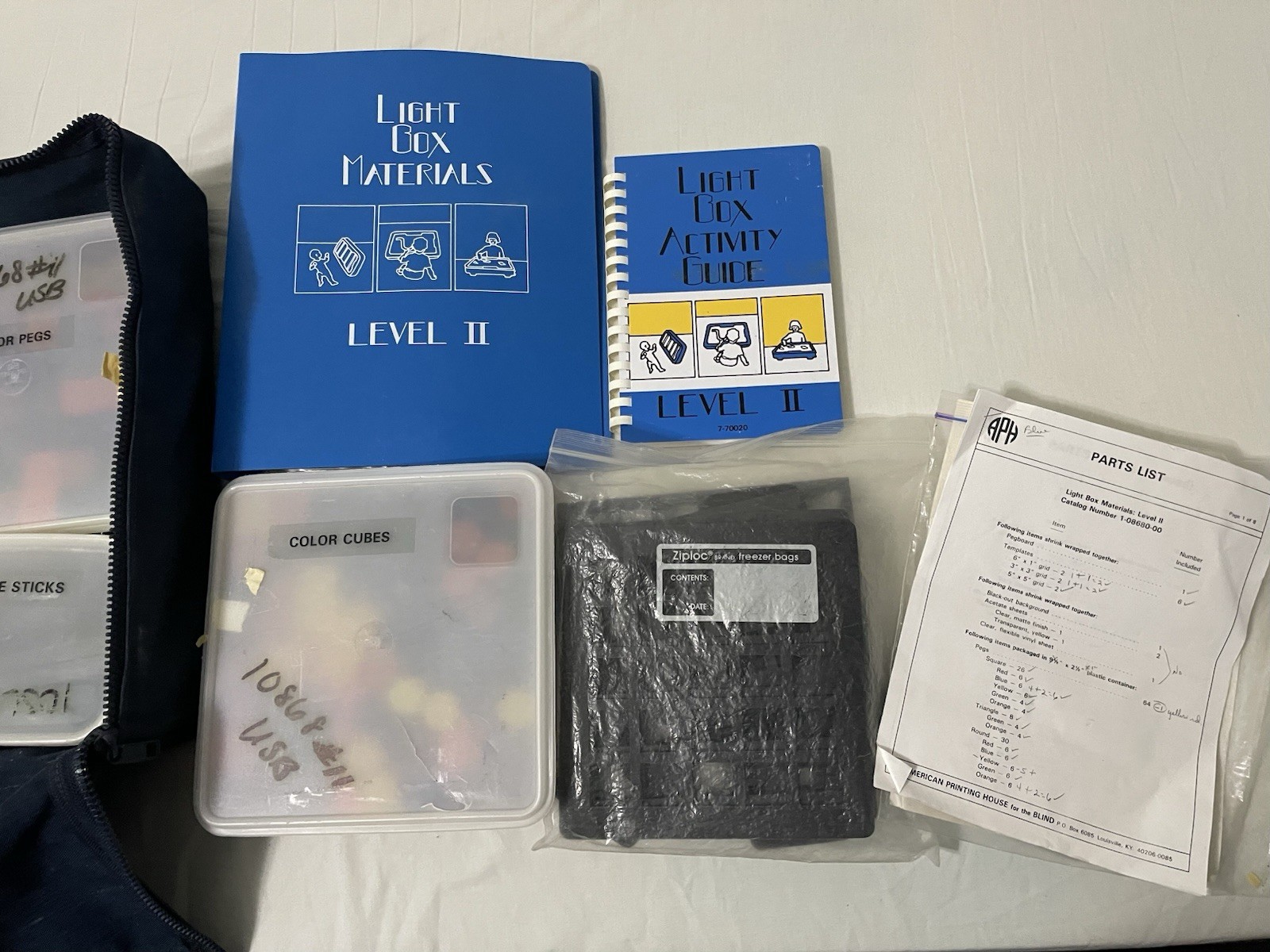 APH Light Box Materials Level 2 Kit – 400+ Items, Worksheets, Guidebook, Bag