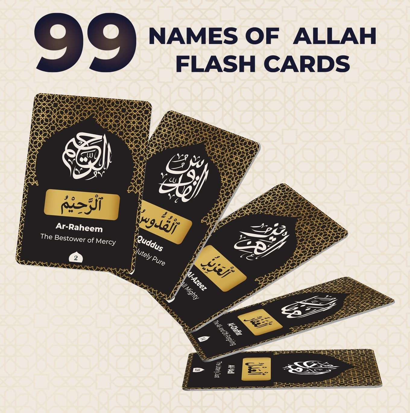 99 Names of Allah Flashcards with Quran Verses Dual Language Arabic English …