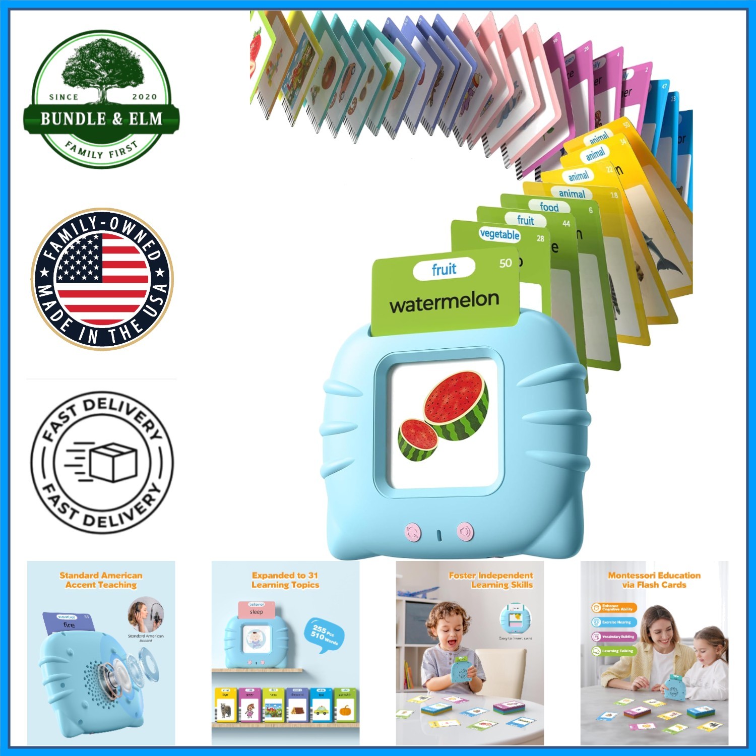 Educational Flash Cards for Kids, Enhancing Language and Cognitive Skills
