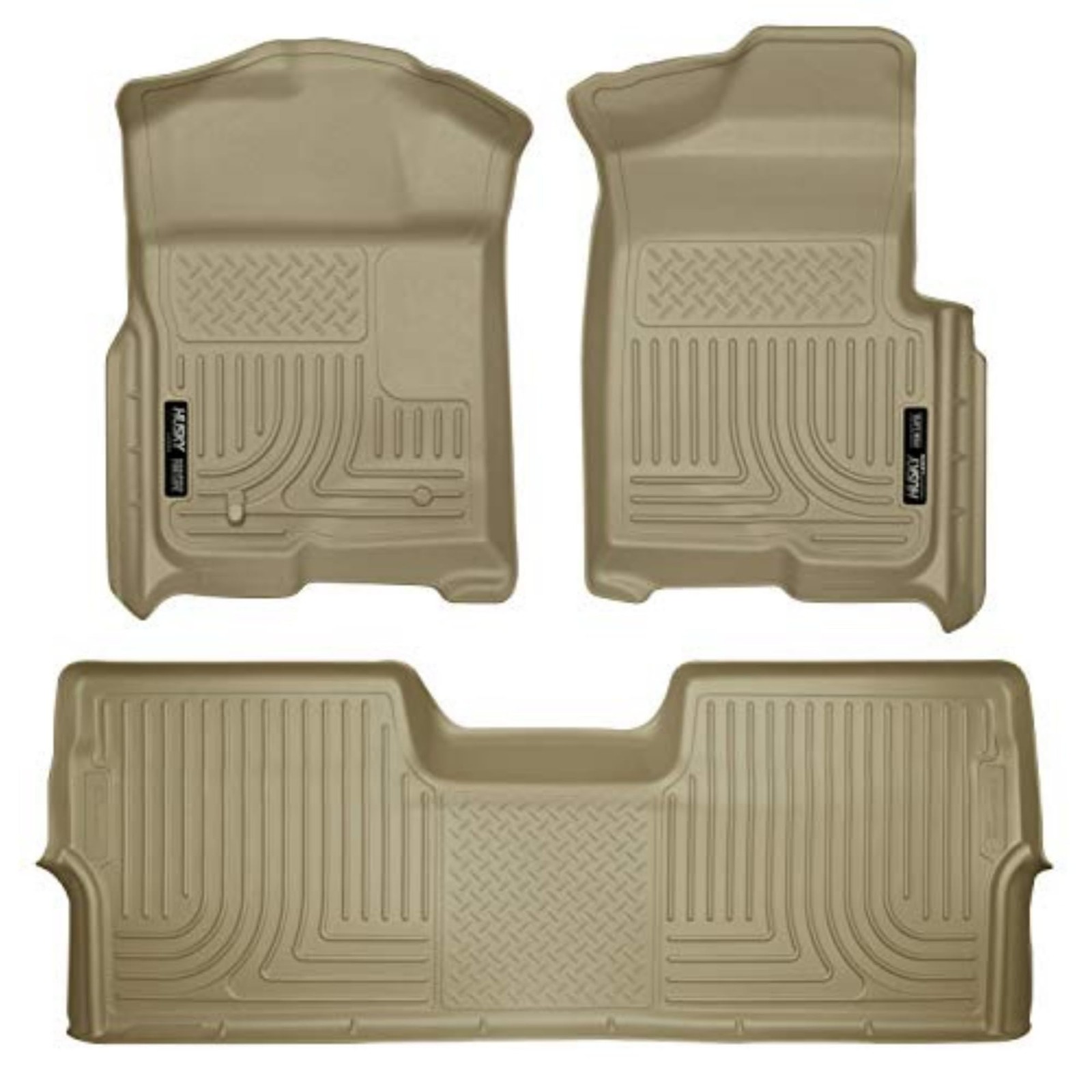 Husky Liners Weatherbeater Front Floor Mats for 2009-2014 Ford F150 Tan