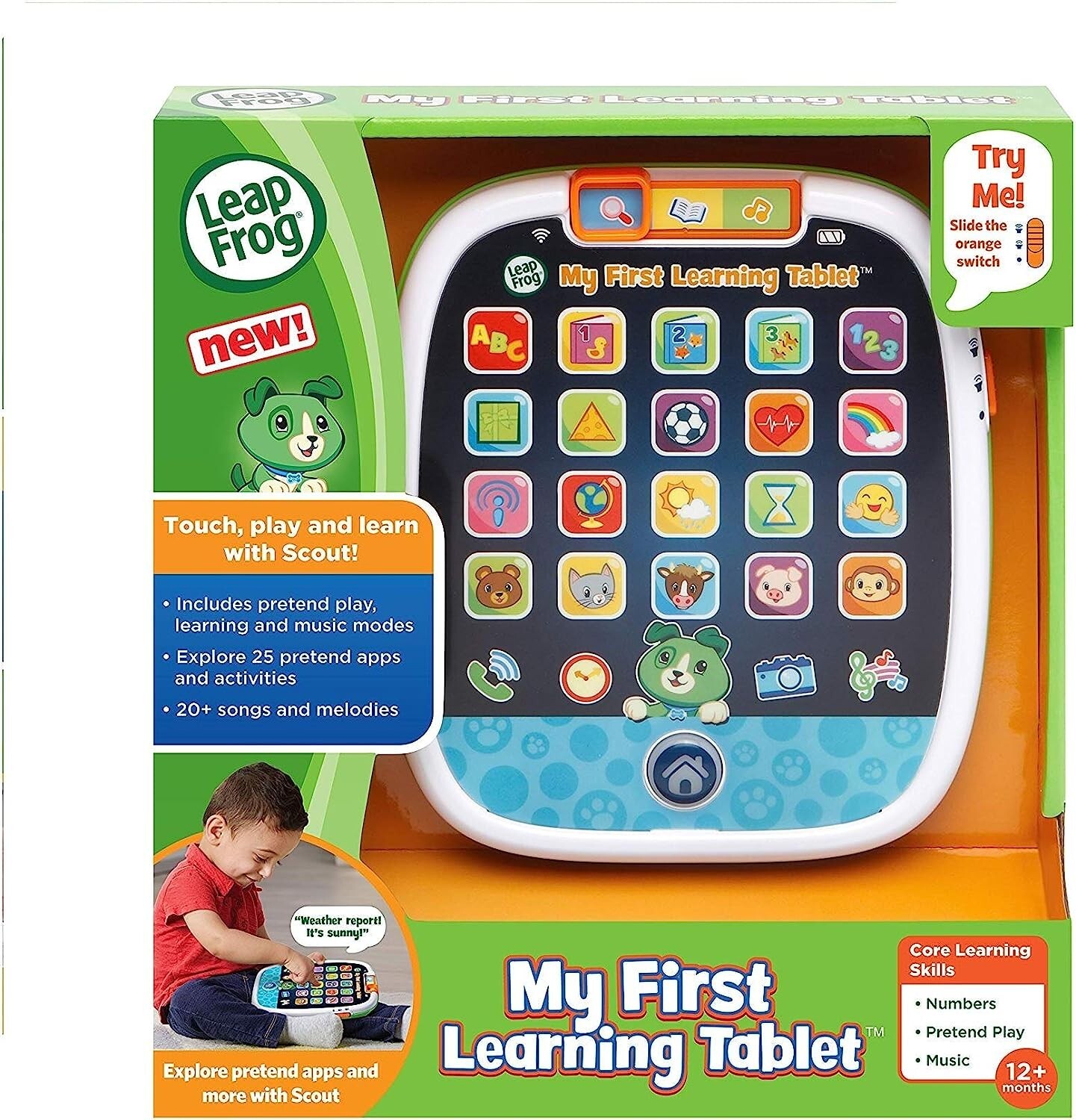 Learning ABC and Numbers Words Shapes Educational Toys Tablet for 1 2 3 Year Old