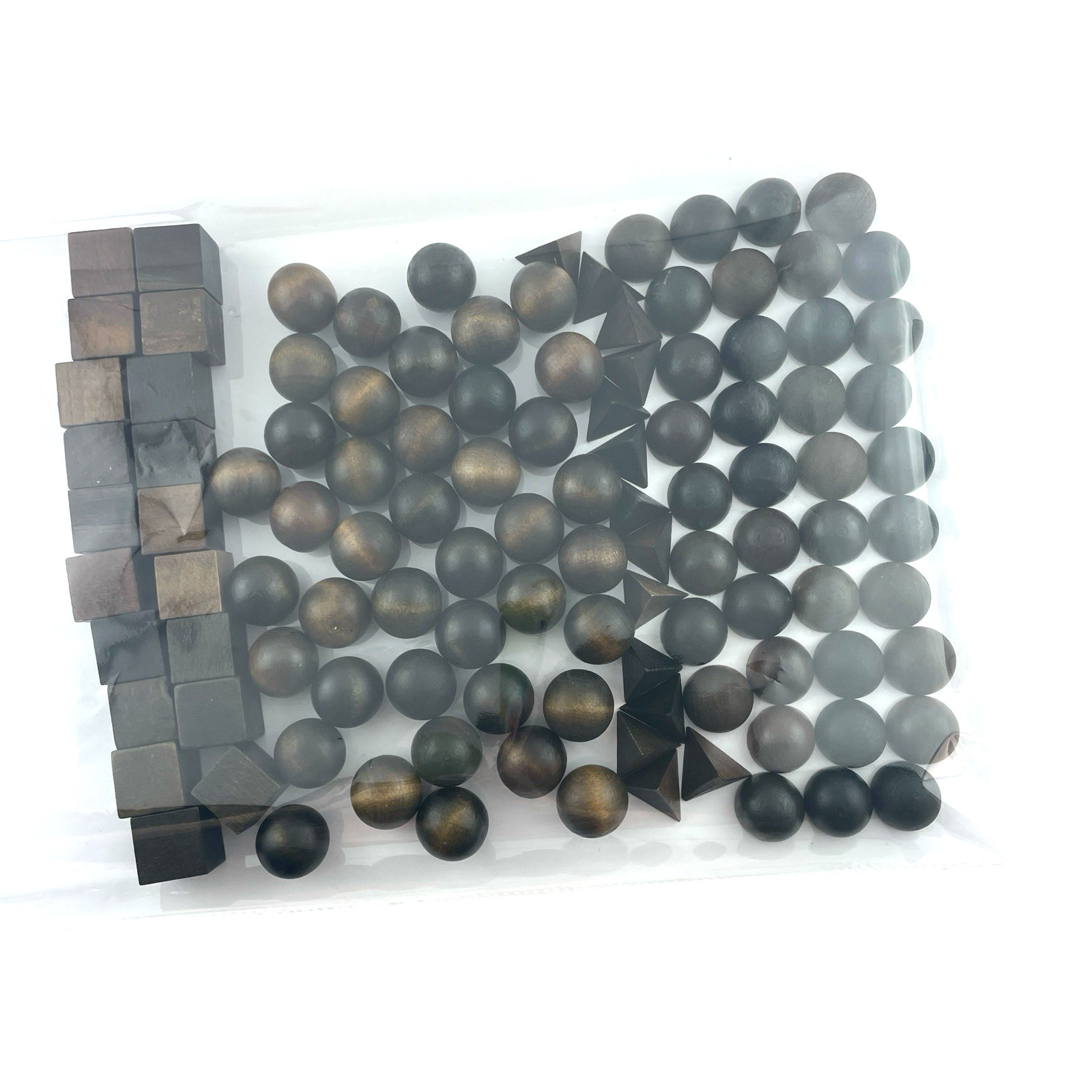 Geometric Wooden Shapes Lot of 100+ Square Triangle Ball Half Dome Home School