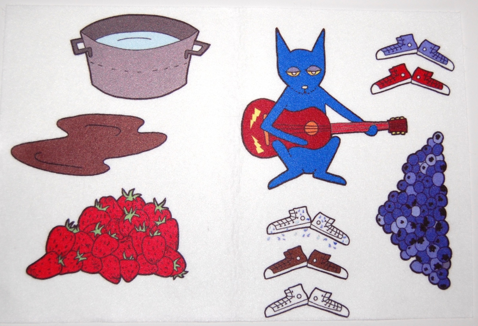 Pete the Cat I love my white shoes Felt / Flannel Board Set