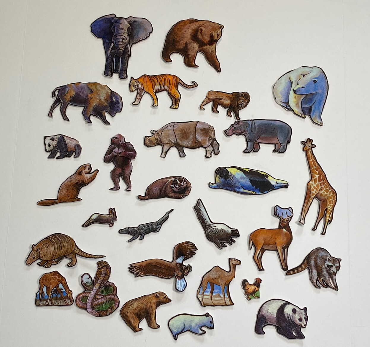 Story Teller Felt Story Wild Animals 28 Individual Felt Pieces Cut LOT