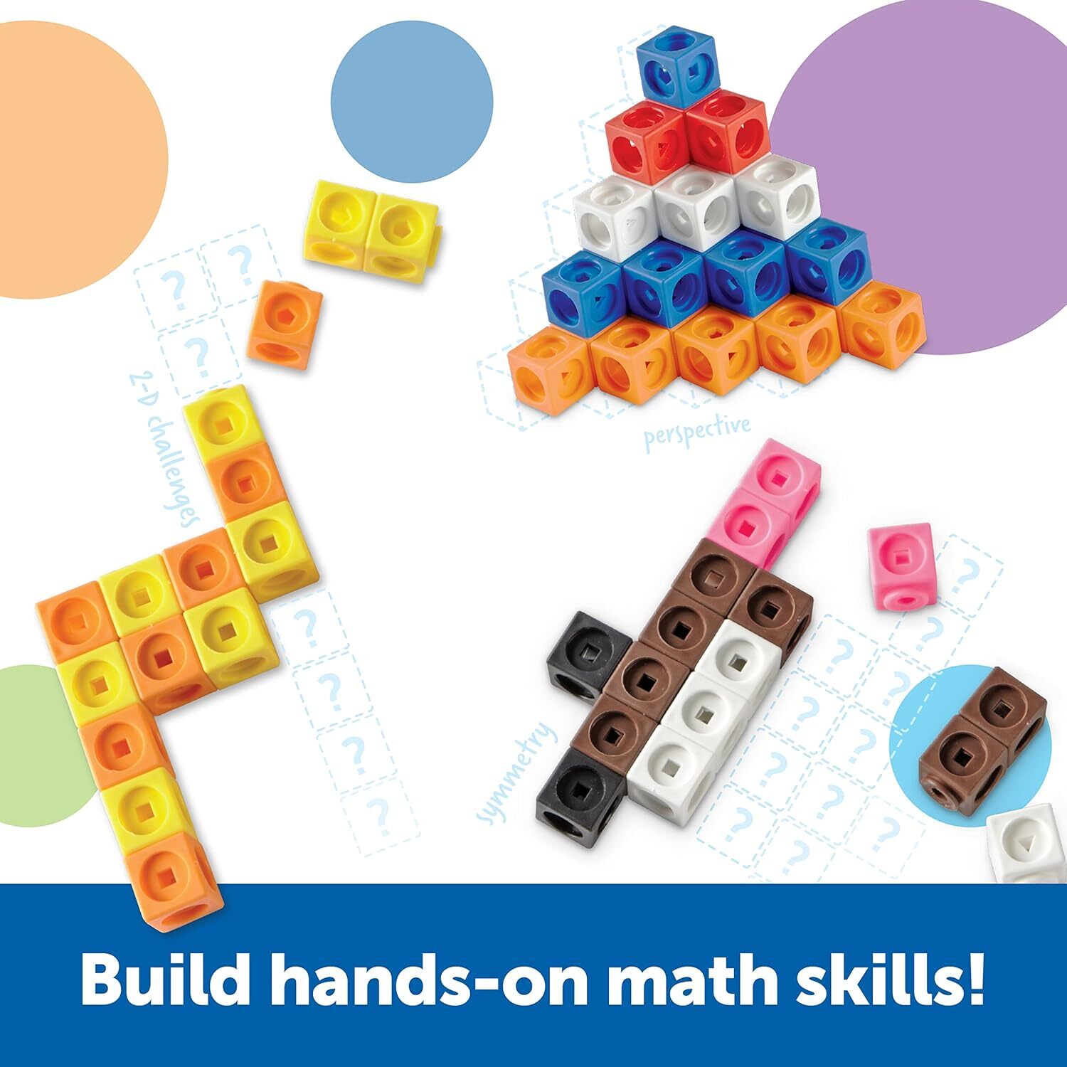 Learning Resources STEM Explorers MathLink Builders – 100 Pieces, Ages 5+
