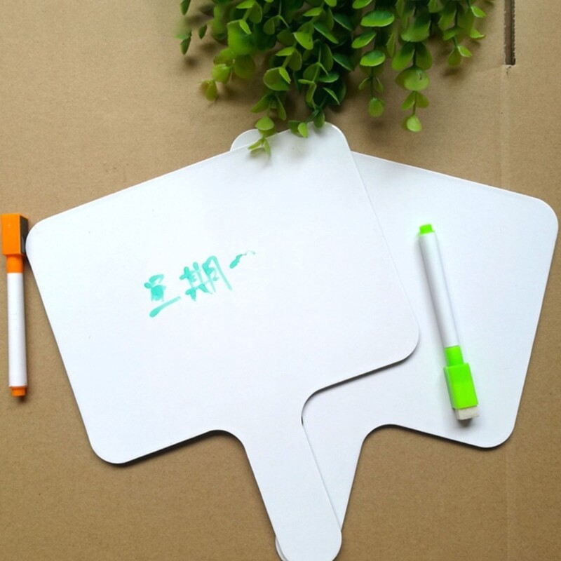 10Pcs Double Sided Answer Paddle Small Handheld Whiteboard for Classroom Office