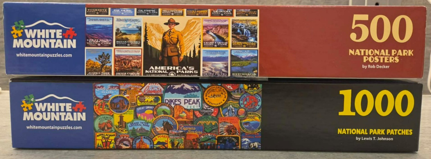 2x White Mountain US National Park Patches & Badges Jigsaw Puzzle Lot – NEW