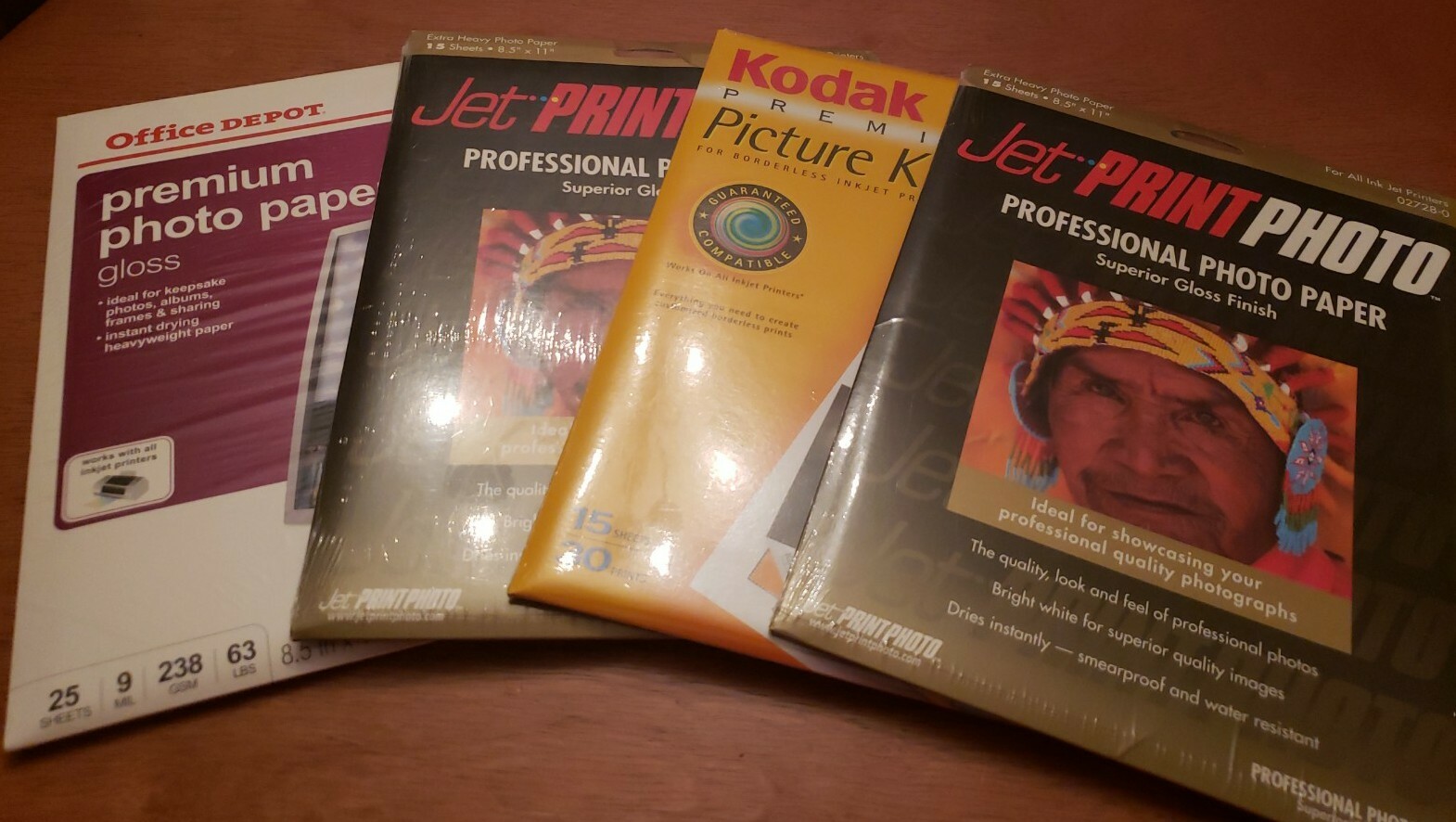 Jet PRINT PHOTO PROFESSIONAL PAPER SUPERIOR GLOSS 02728-0 Kodak Lot New 4 Packs