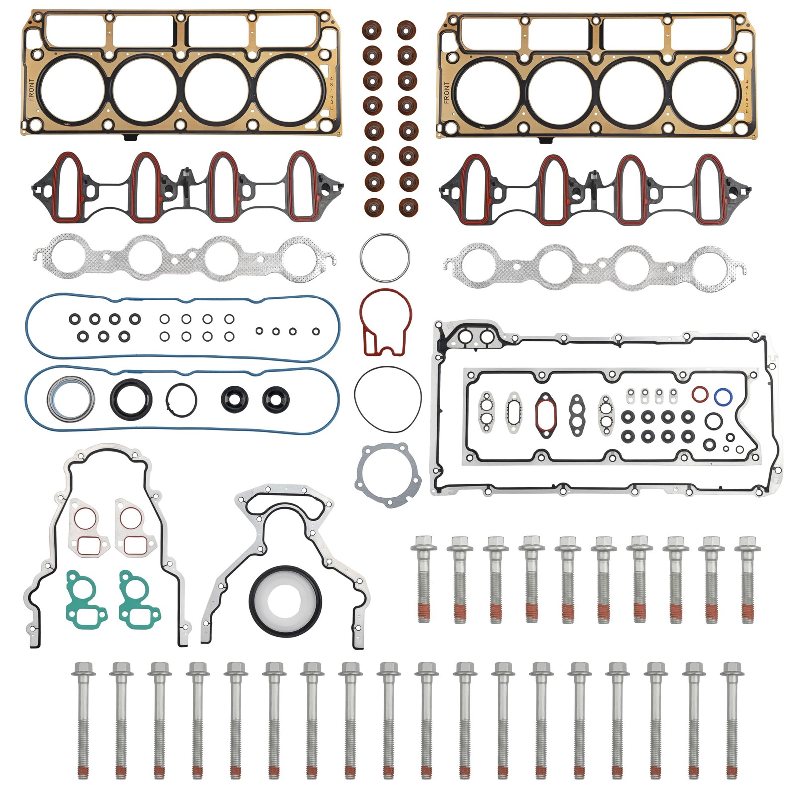 Full Cylinder 5.3 Head Gasket Set with ES72220 Bolts Intake Manifol… Fast Ship