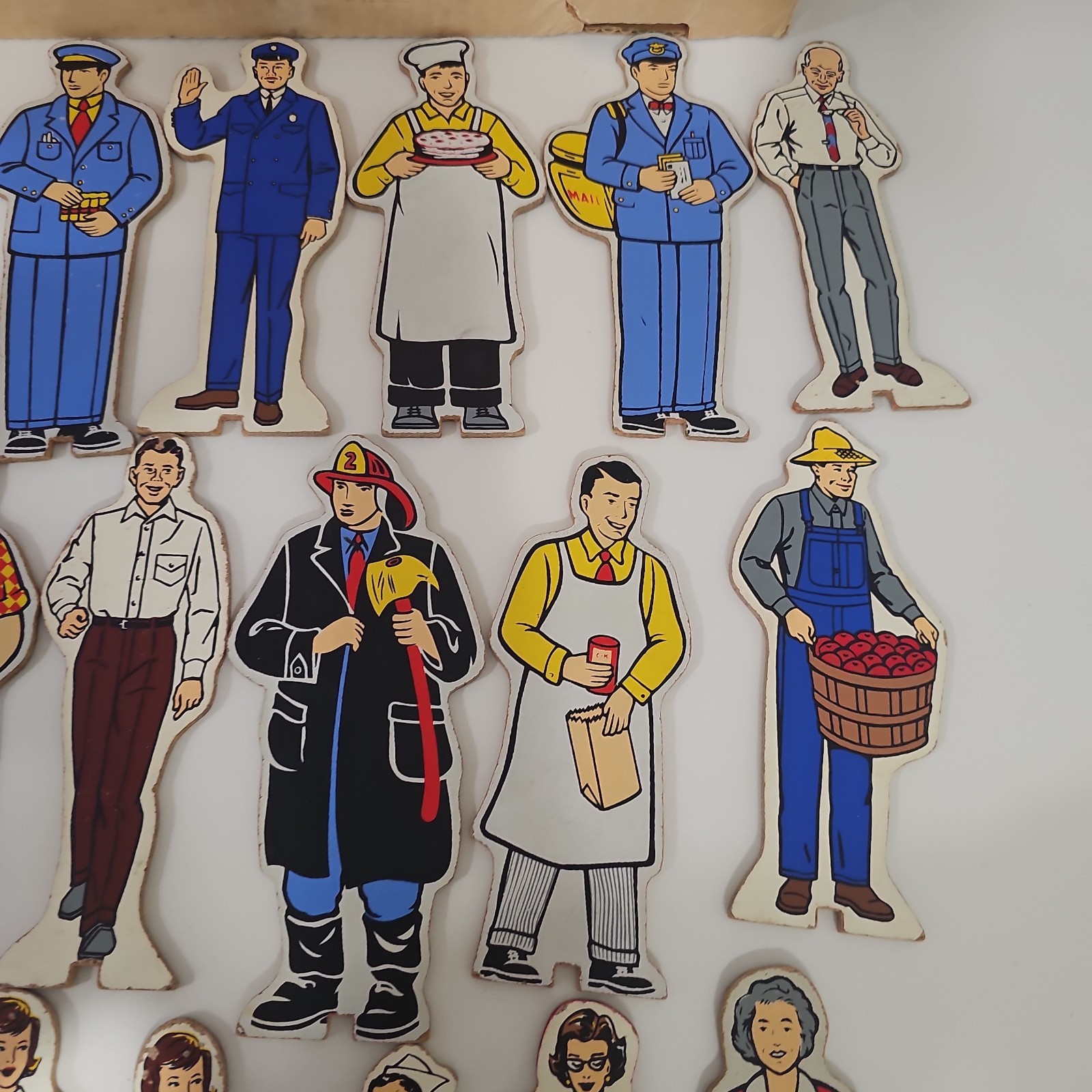 VTG Judy Story W/Box Set Of 25 Community Workers No Stands Educational 60s