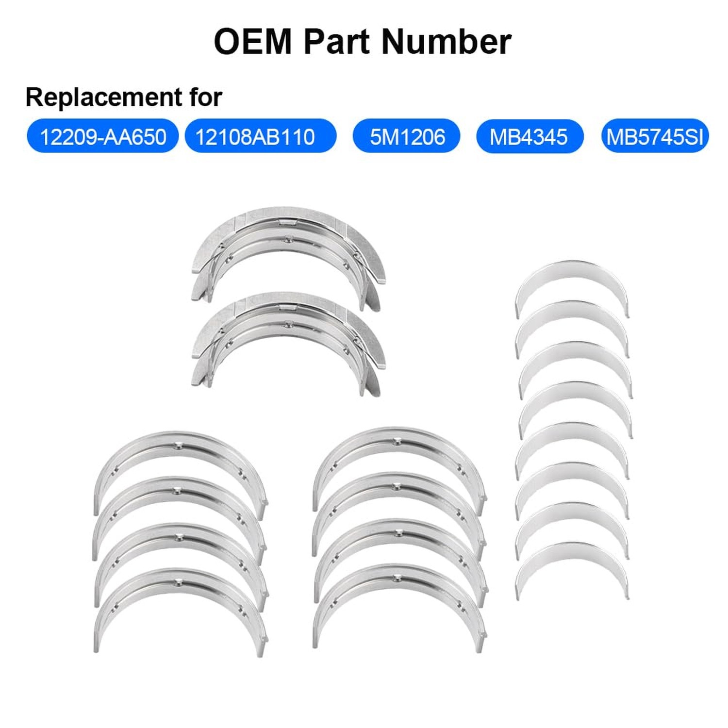 JDMON Crankshaft Main & Connecting Rod Bearing Kit Compatible with Scion FR-S…