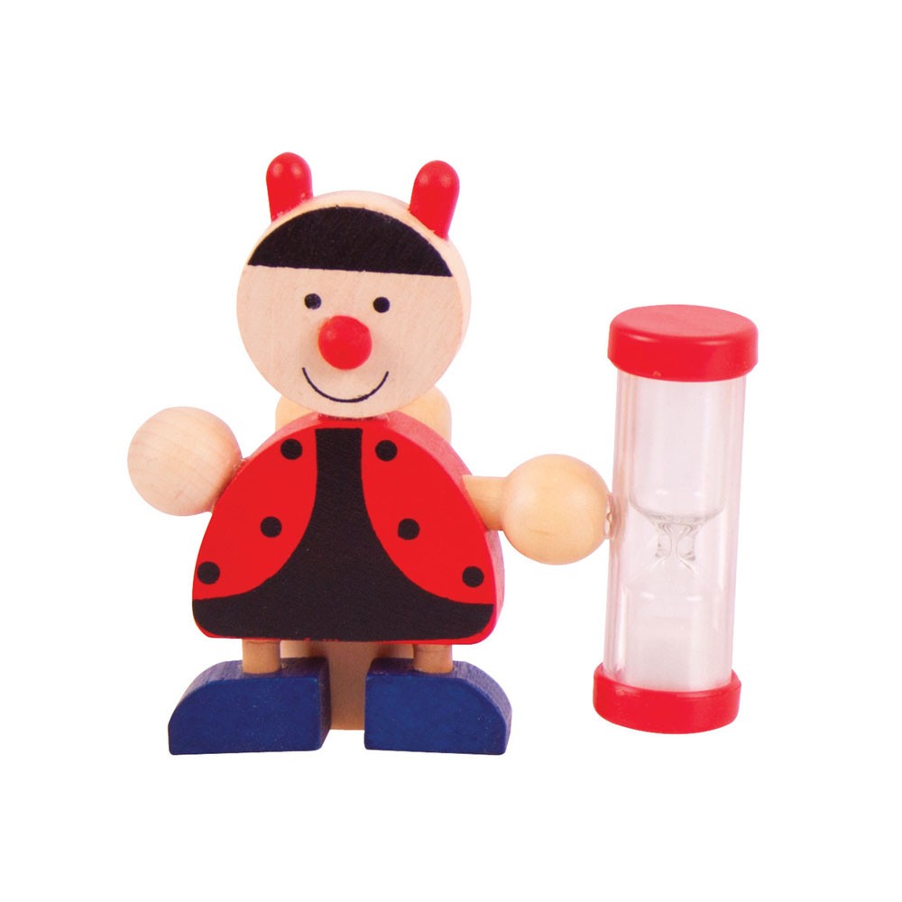 Bigjigs Toys Wooden Animal Tooth Brush Timers (Pack of 3) Teeth Cleaning Time