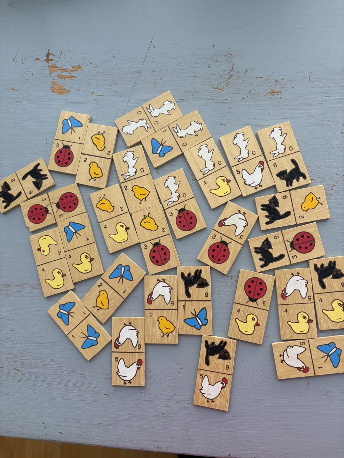 28 Letter and Animal Tiles Game Toy Education Learning Set