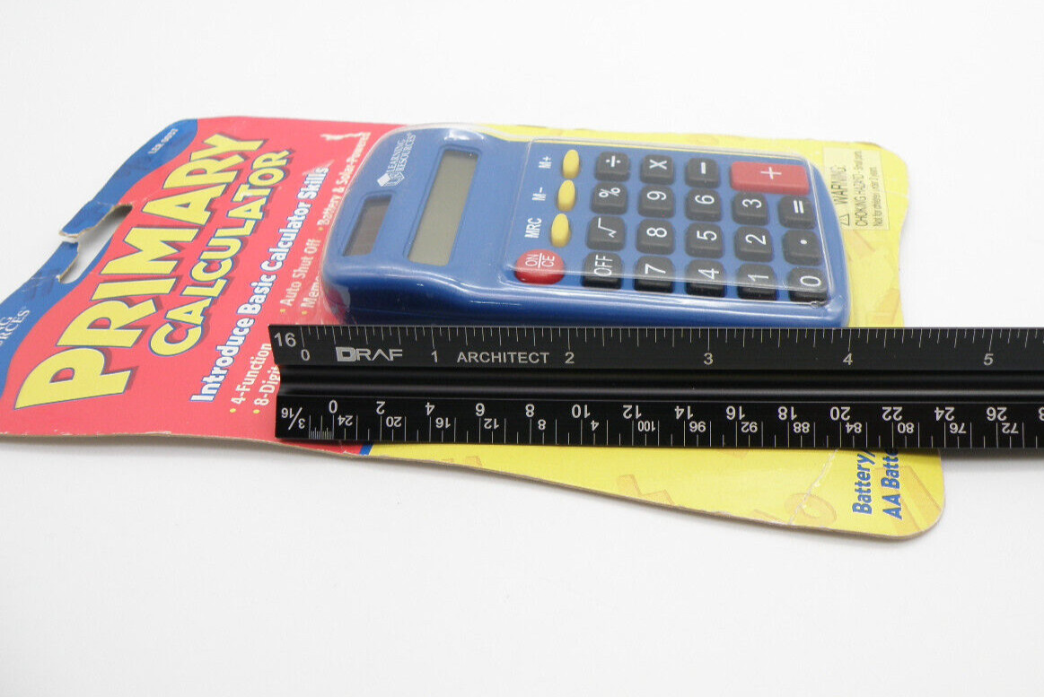 Primary Calculator Learning Resources Solar & Battery Powered LER 0037 NOS