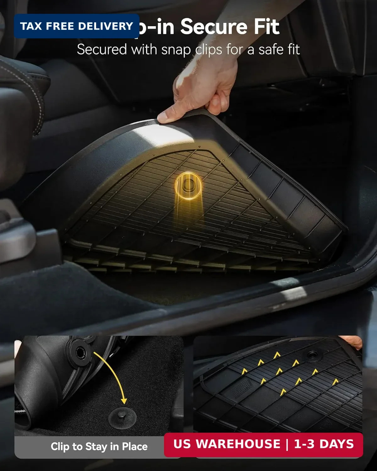 3W Floor Mats for Ford F-150 2015-2025 2026 & F150 Lightning 2022-2025 SuperCrew