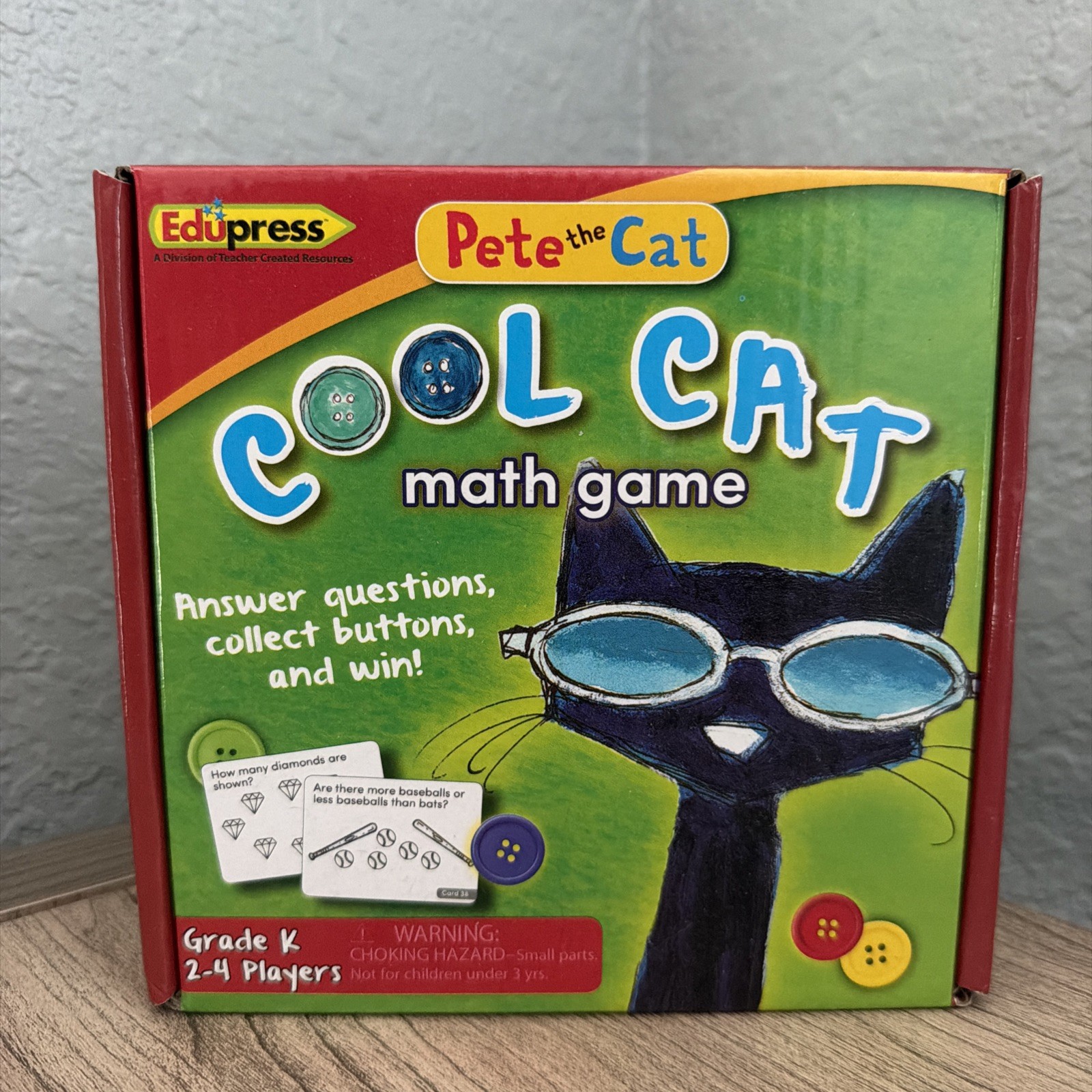 Edupress Pete the Cat Cool Cat Math Game Shapes Adding Subtracting Counting K+