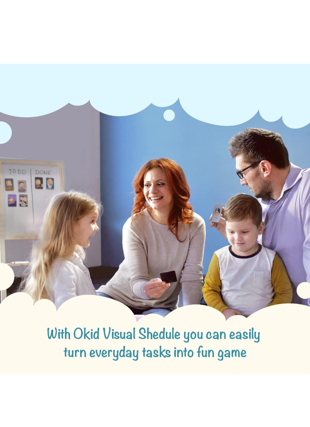OKID Magnetic Picture Cards for Kids, Picture Visual Schedule for Daily Routines