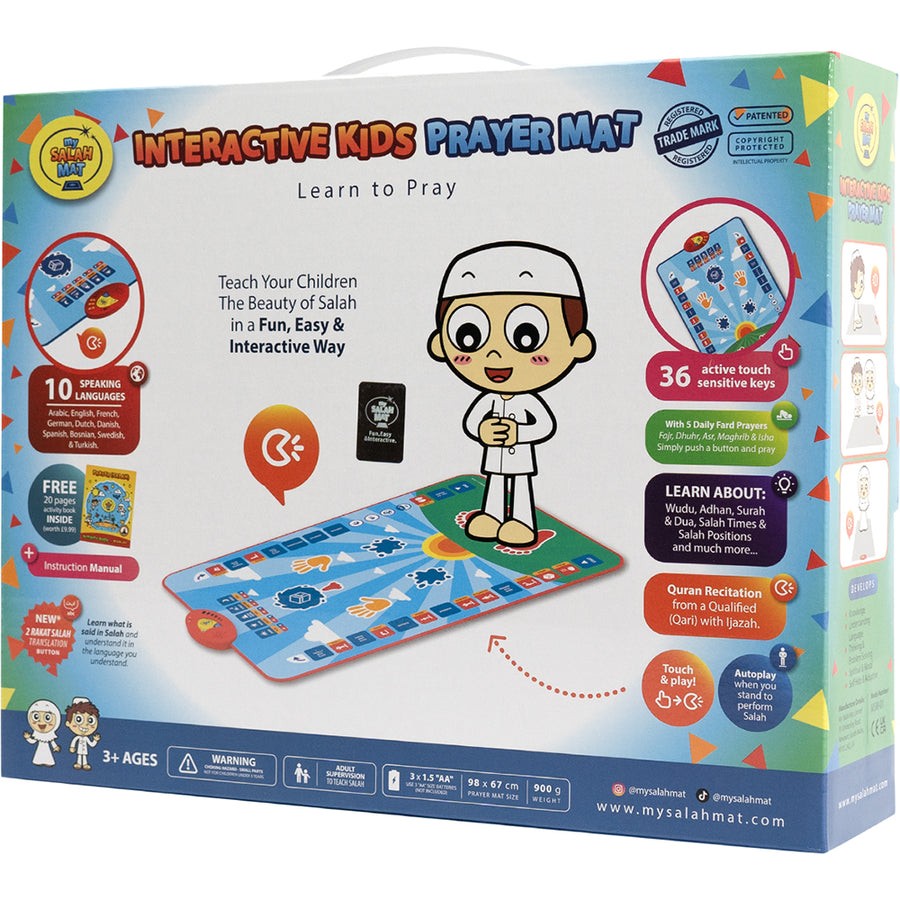 My Salah Mat for Kids – Smart Interactive Prayer Mat (Blue, Returned Item)