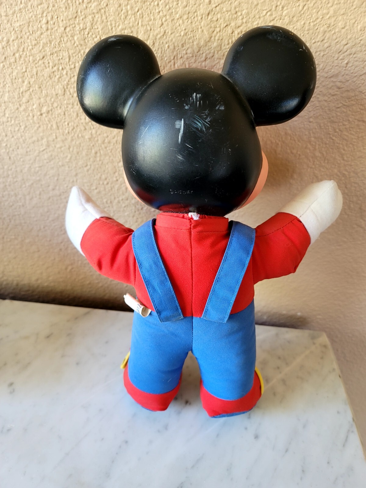 Mattel Vintage Disney Mickey Mouse Learn How to Dress Tie Buckle Doll Plush 80s