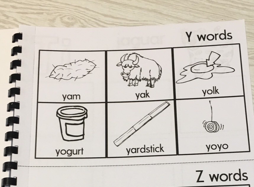 Letter Sounds Pictionary – Pre-school – Kindergarten 40 pages – Single Book