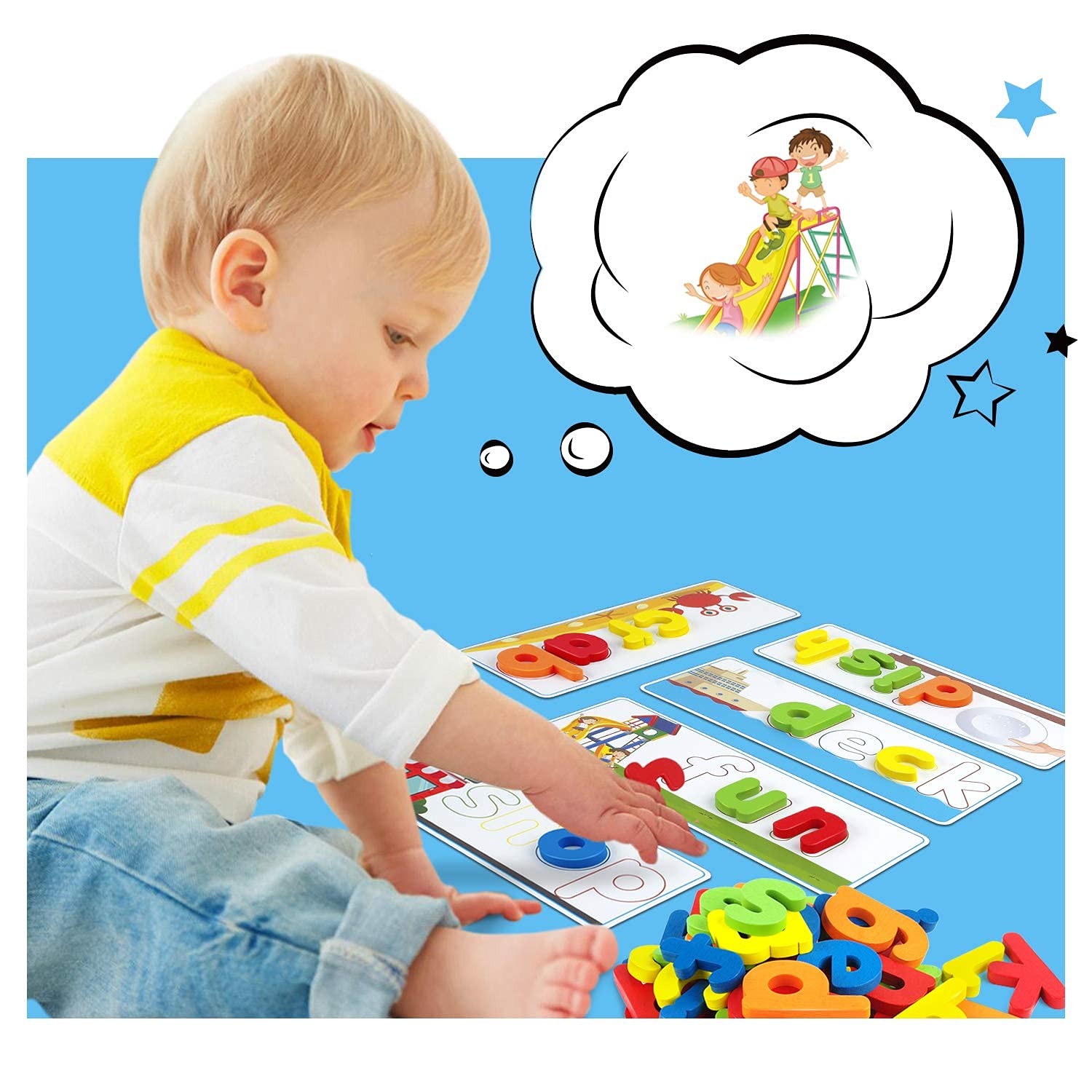 Learning Toys for 3 4 5 6 Years Old Boys and Girls, See & Spell CVC Word Buil…