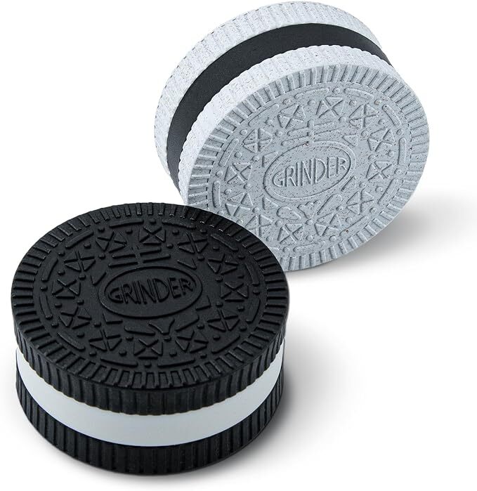 2PCS Grinder, 2.2 Inch Spice Grinders, Stronger Grip, Cookie Shape Design
