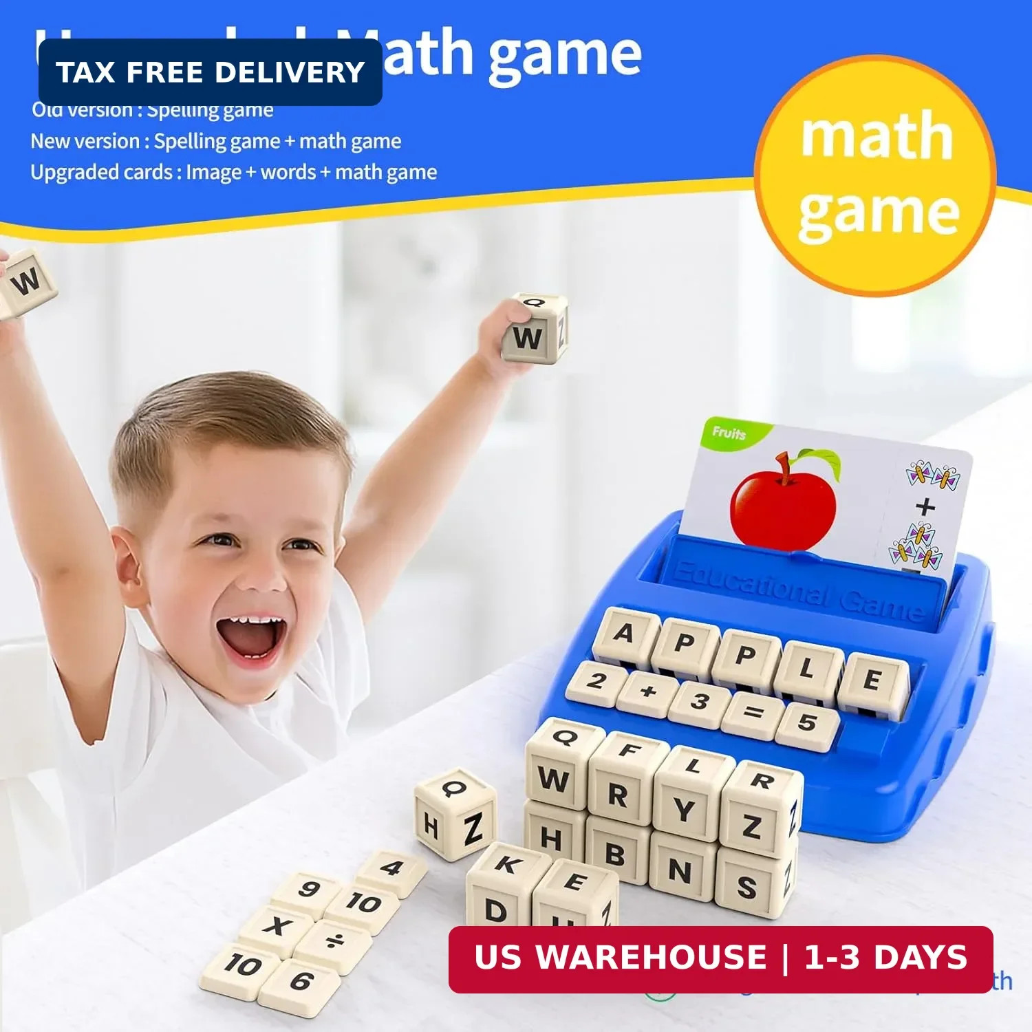 Educational Toys for Kids Ages 3-8, Matching Letter Spelling Math Game ABC Learn