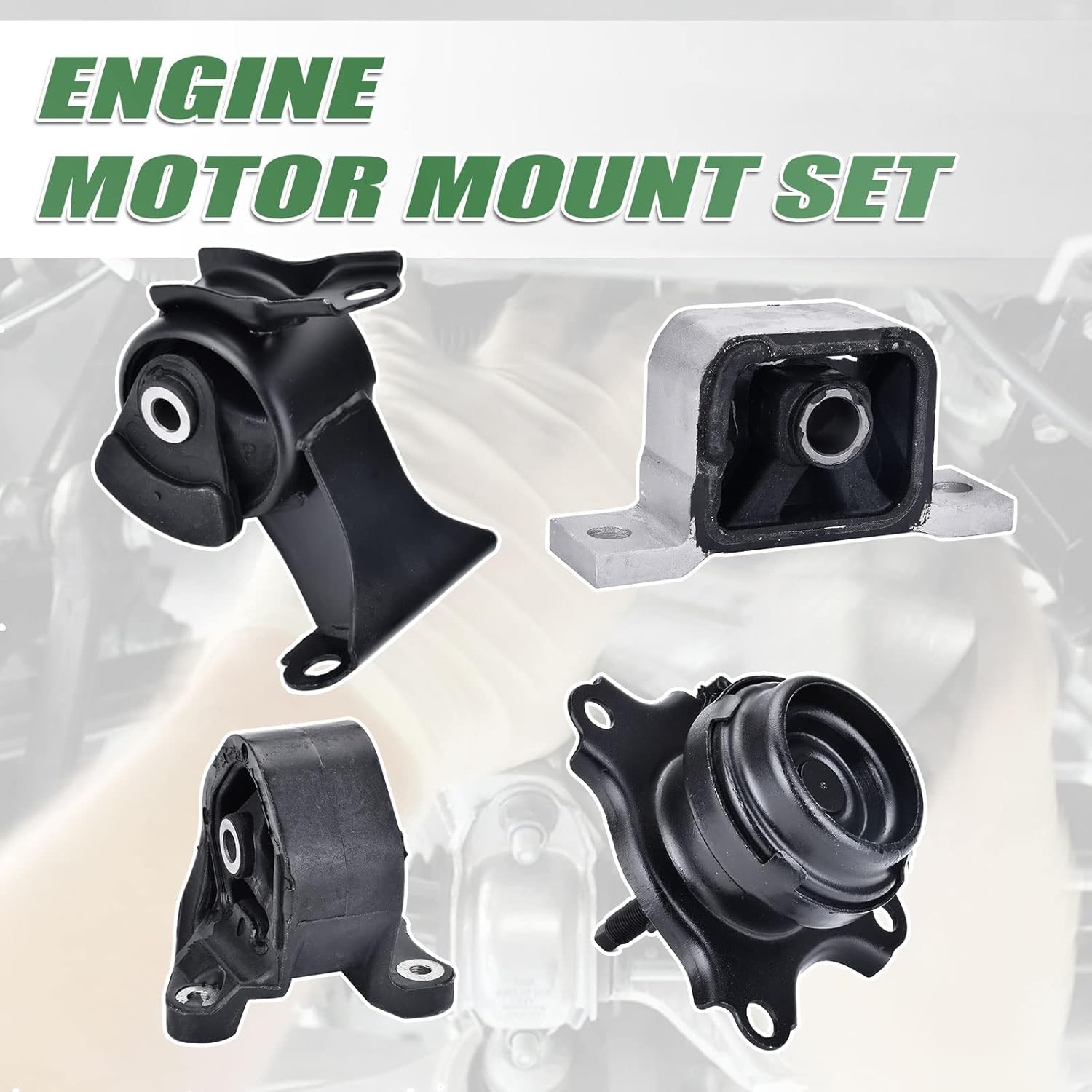 4PCS Engine Motor Mount Kits Compatible with Honda CRV 2.4L 2002-2006 Engine Tra
