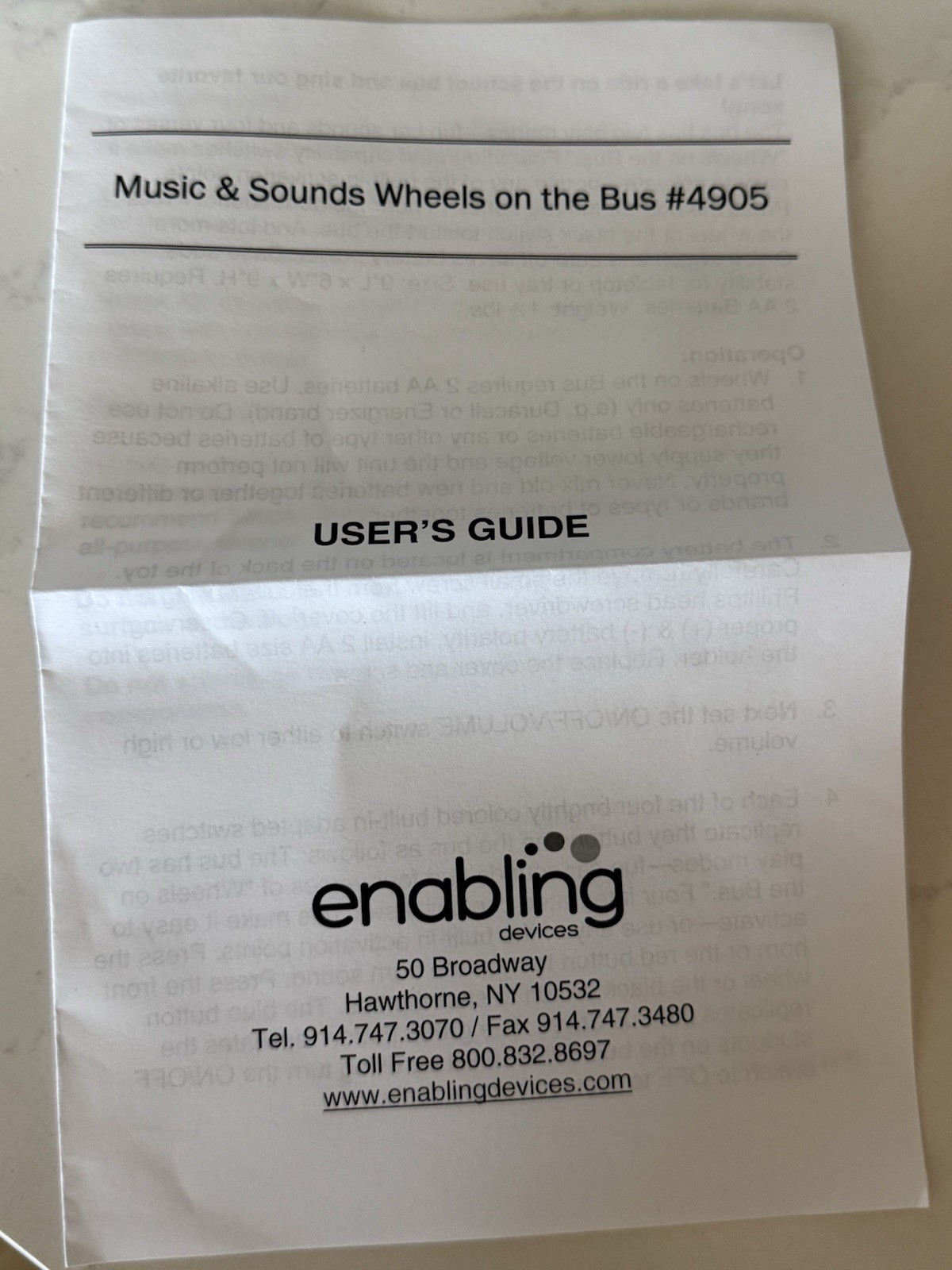 Enabling Devices Music and Sounds Wheel on the Bus Toys for Special Children