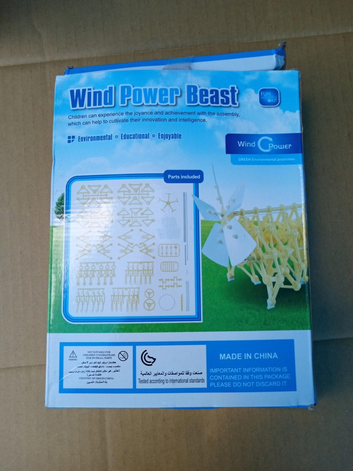 Wind Power Beast DIY Kit Educational Green Energy Environmental Learning TRL7#BB