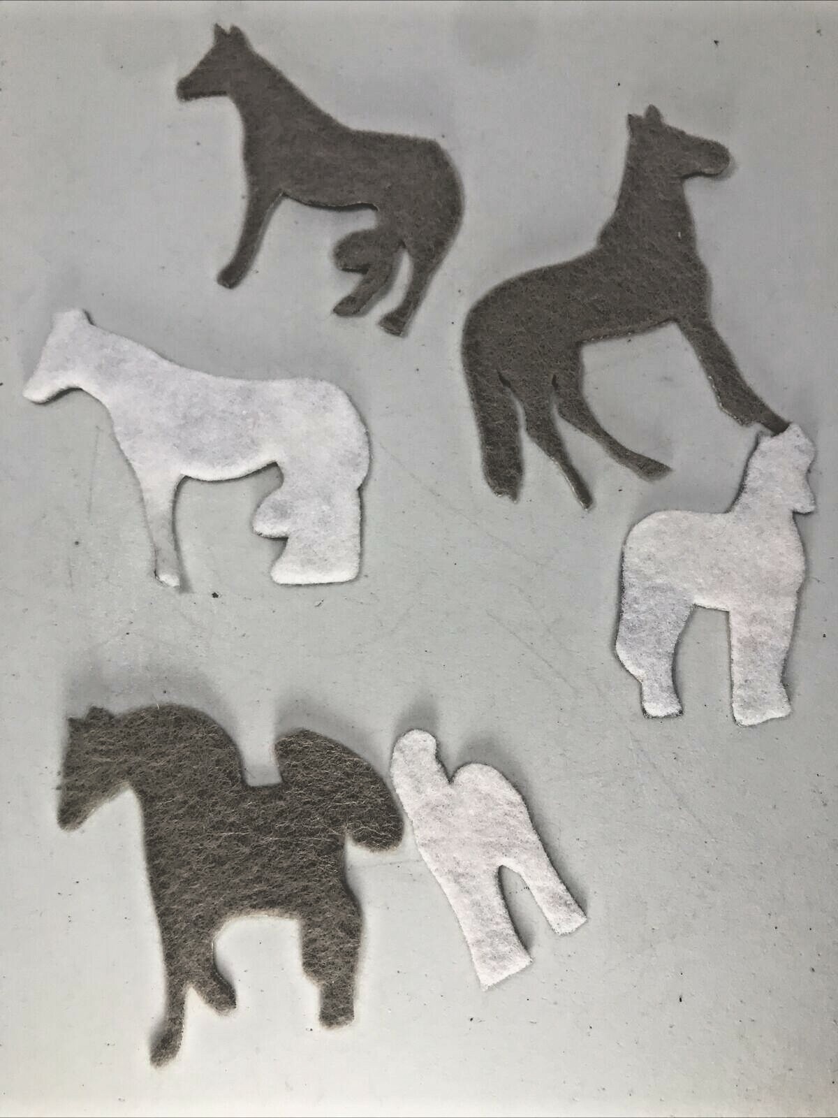 Horse Pony Felt Flannel Pellon Pieces For Storyboard Education Lot Of 6