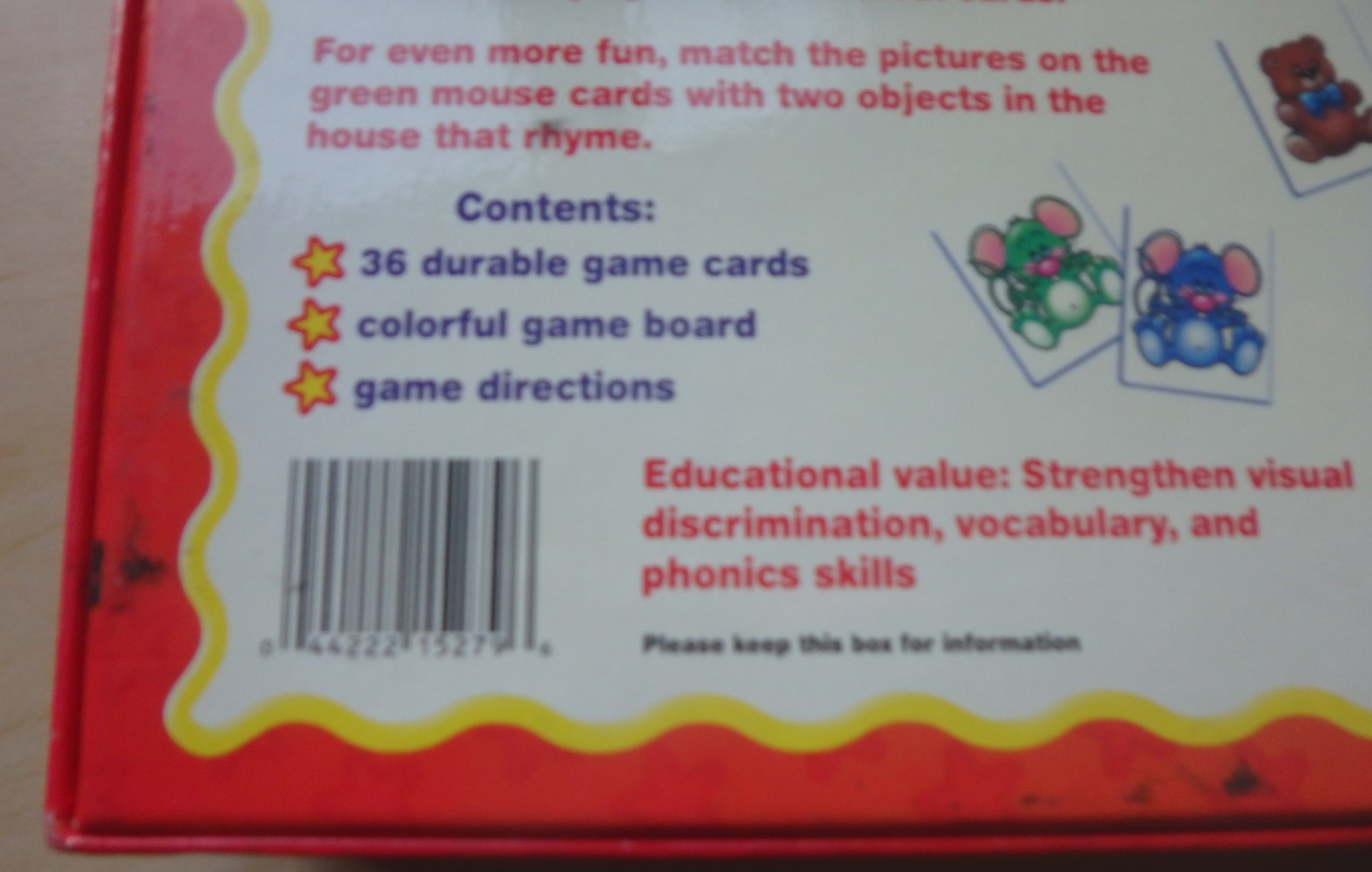 Picture Rhymes I Spy A Mouse in the House Game Excellent Very good condition