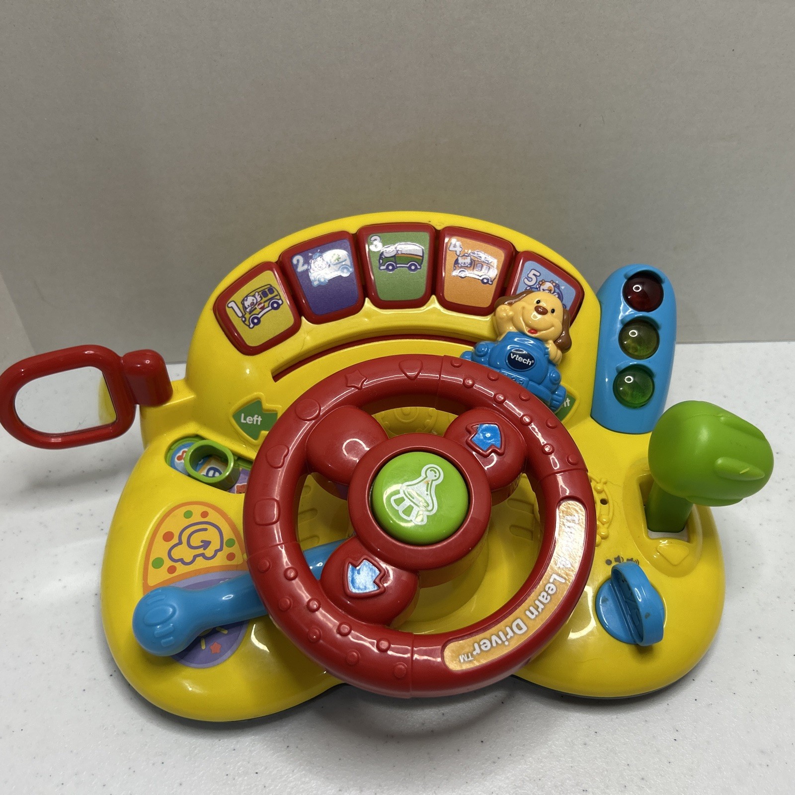 VTech Turn & Learn Driver Interactive Red and Yellow Dashboard Numbers Sings Toy