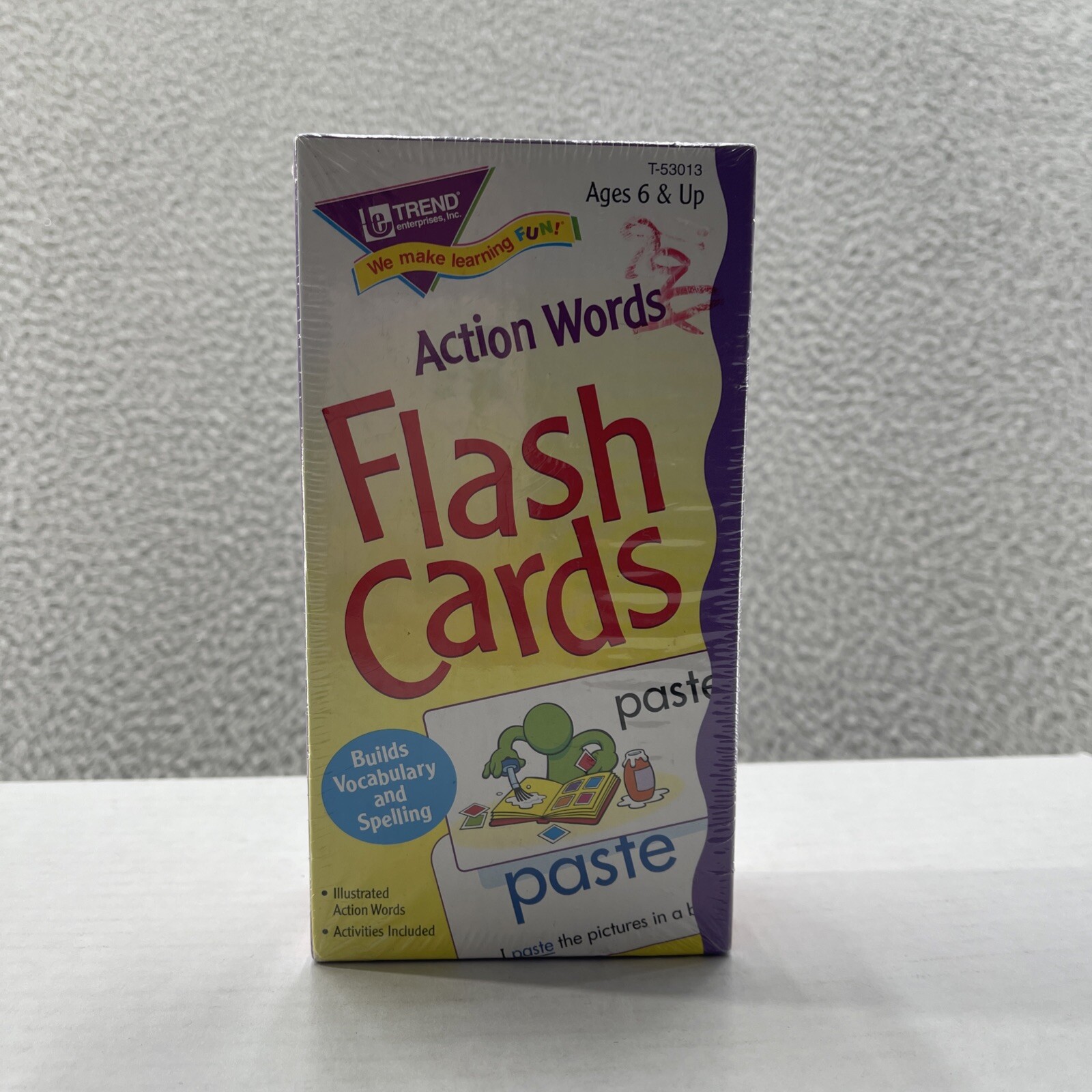 TREND Enterprises Action Words Flash Cards 95 Words T-53013 2002 Vintage Sealed