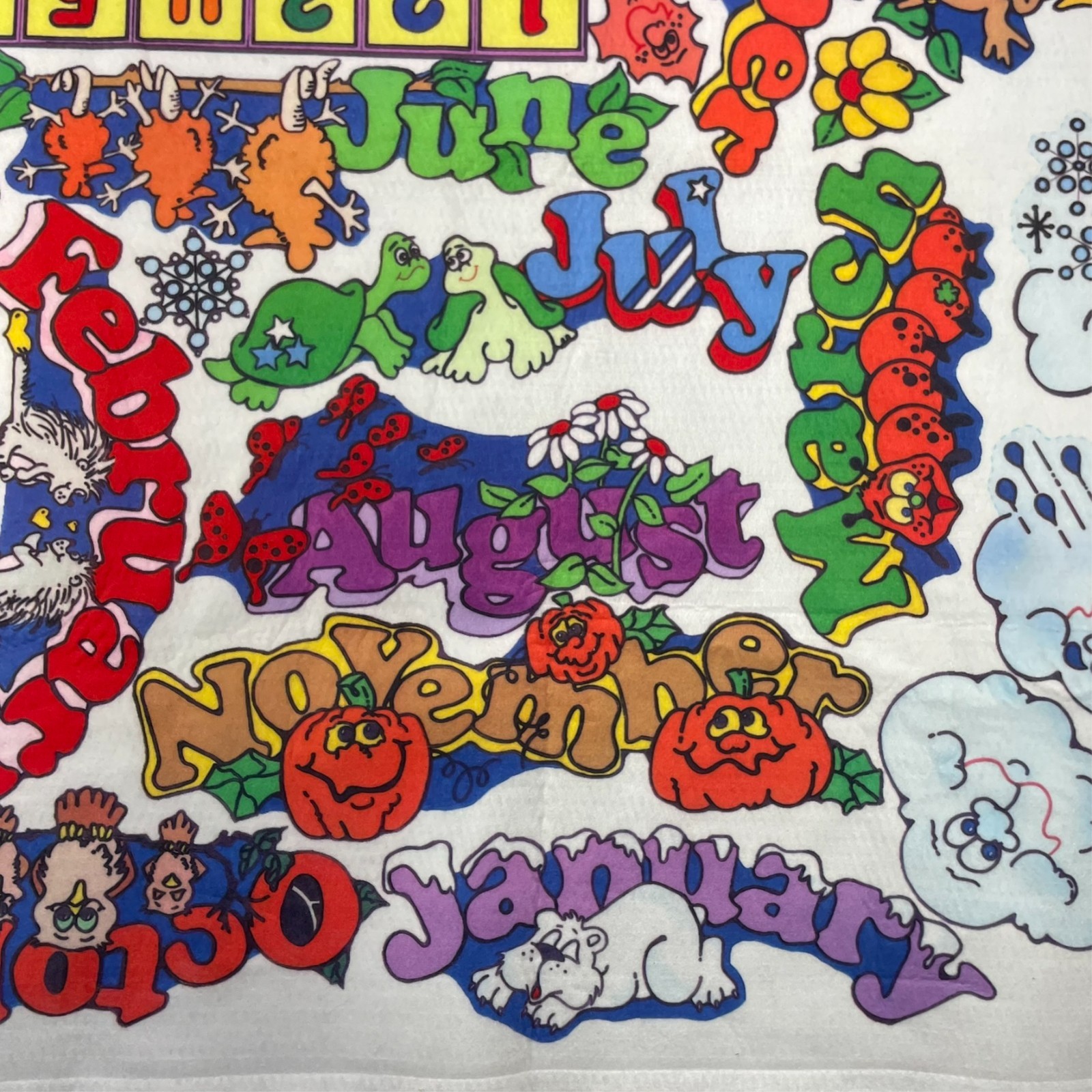 Vintage Story Teller See Touch Learn Felt Sheet Uncut 31×37 Approx