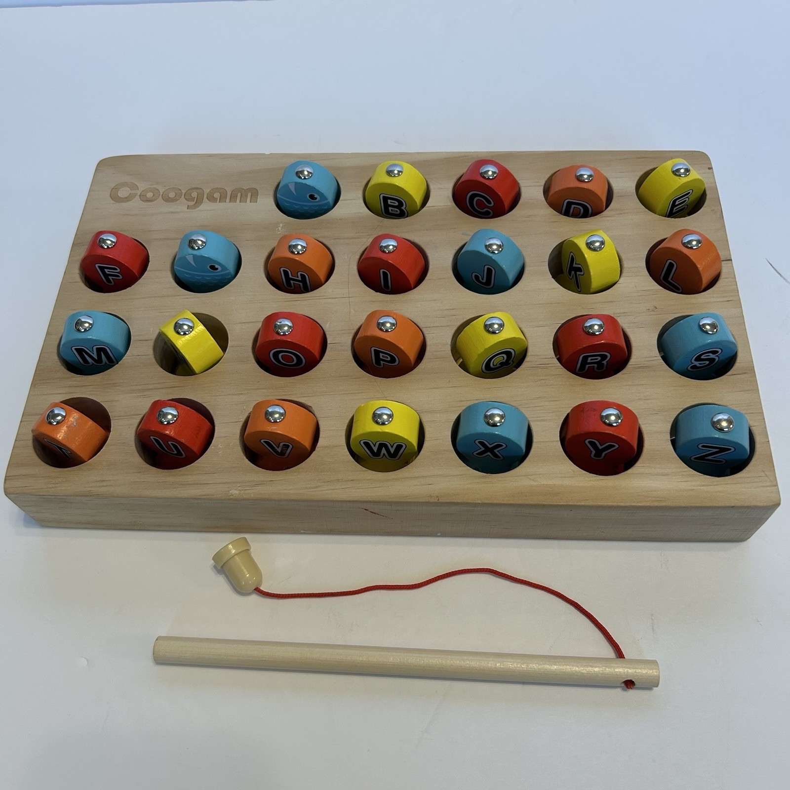Coogan Wooden Magnetic ABC Fishing Game