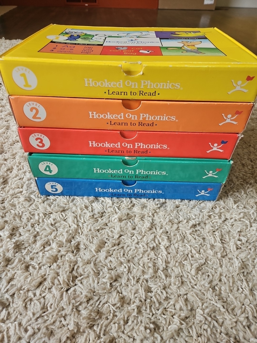 HOOKED ON PHONICS SET Levels 1,2,3,4,5. Vintage. Great Condition Please READ