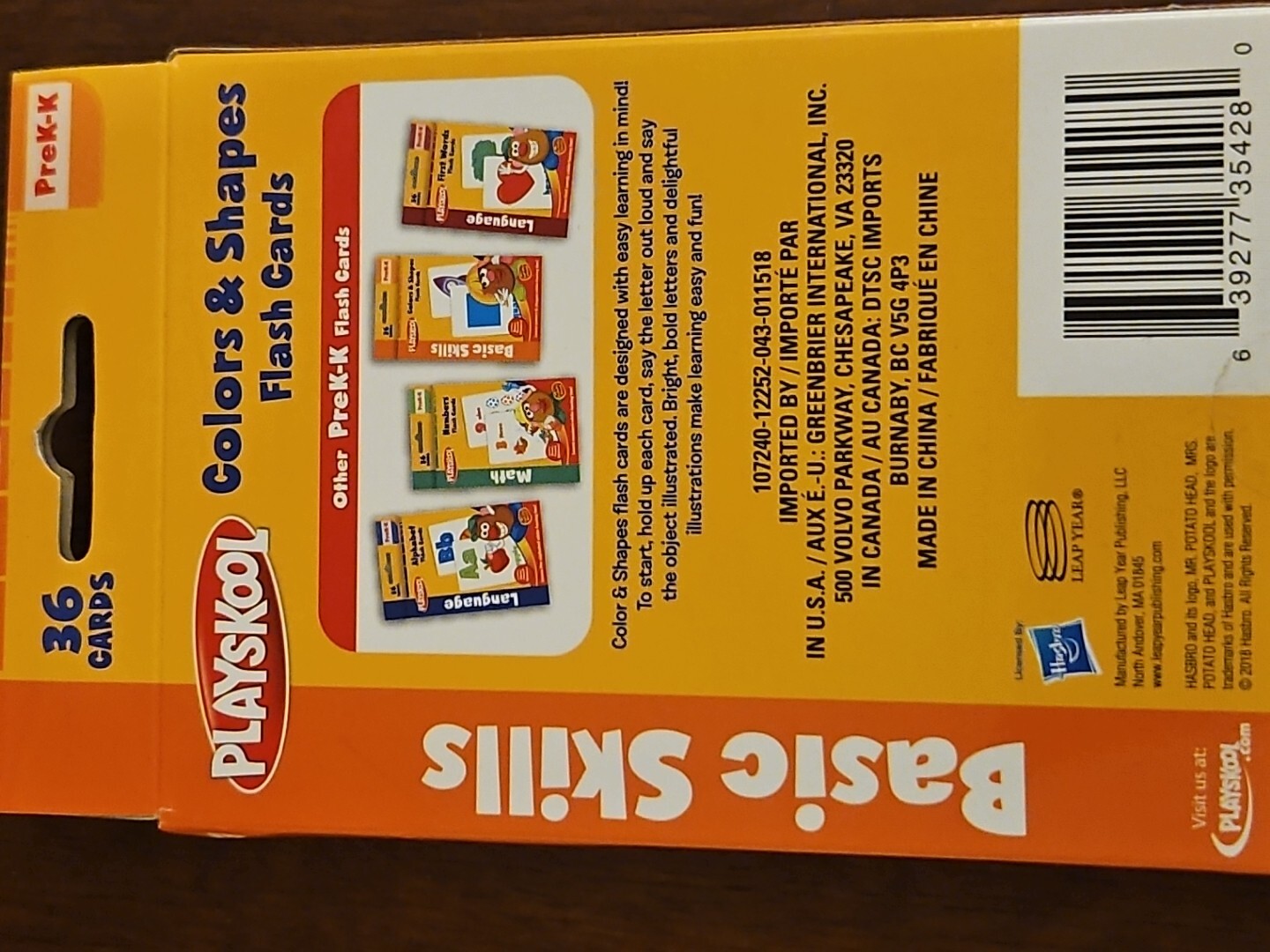Lot Of 3 – Playskool Flash Cards PreK Basic Skills; Alphabet; 1st Words