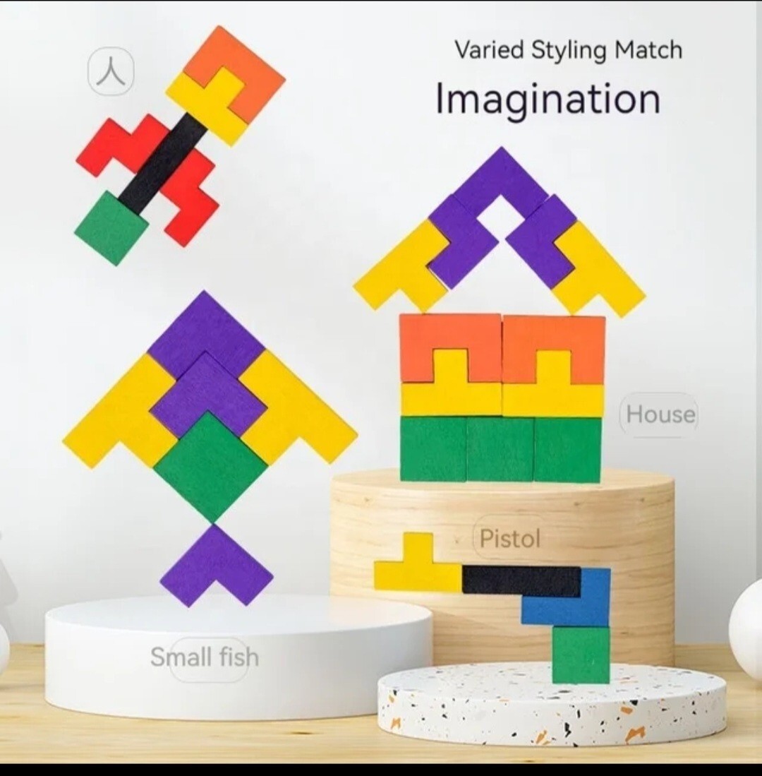 Easter toy puzzle jigsaw Family Game 3D ages 3-7 Montessori Tetris Educational