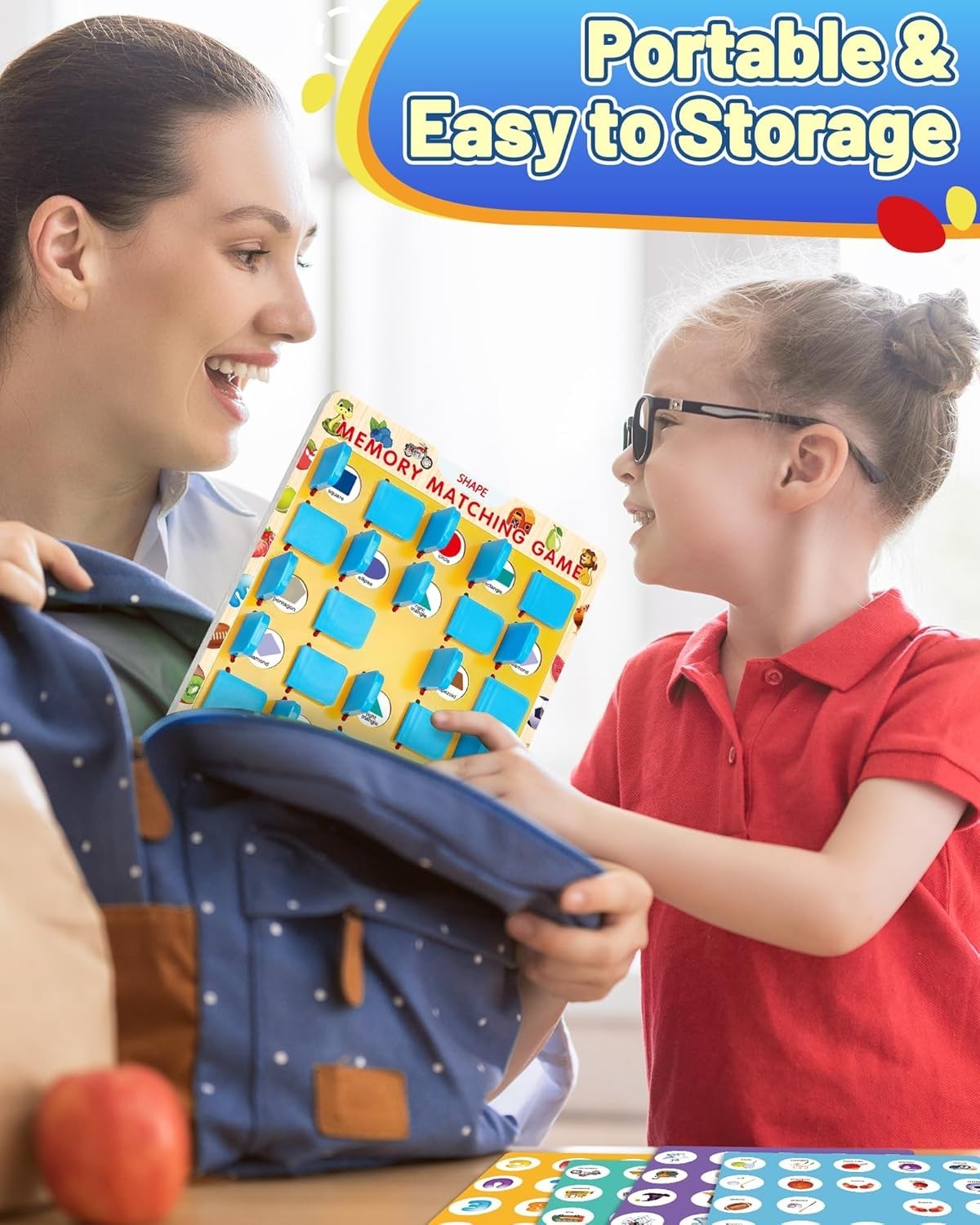 Kids Matching Memory Game Travel Board Game Toddler Learning Toy Ages 3-8