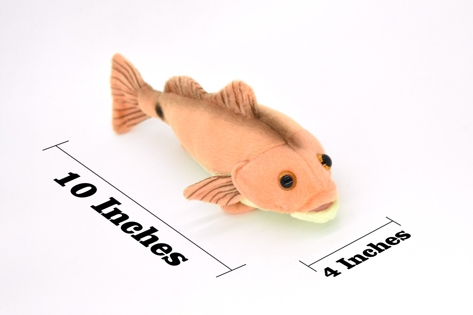 Red Fish Drum Spottail Bass Realistic Stuffed Plush Soft Toy 10″ F2400