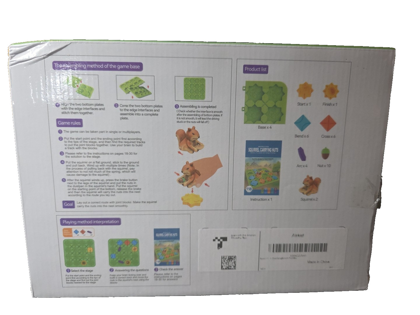 Airkid Puzzle Board Game Educational Toy 3D Maze Logic Challenge 4+ Kids (X5