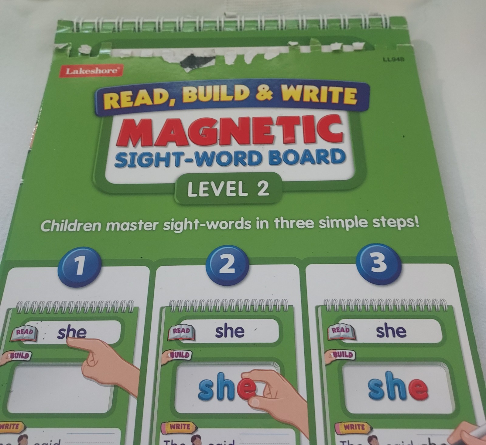 Lakeshore Read, Build & Write Magnetic Sight-Word Board Level 2