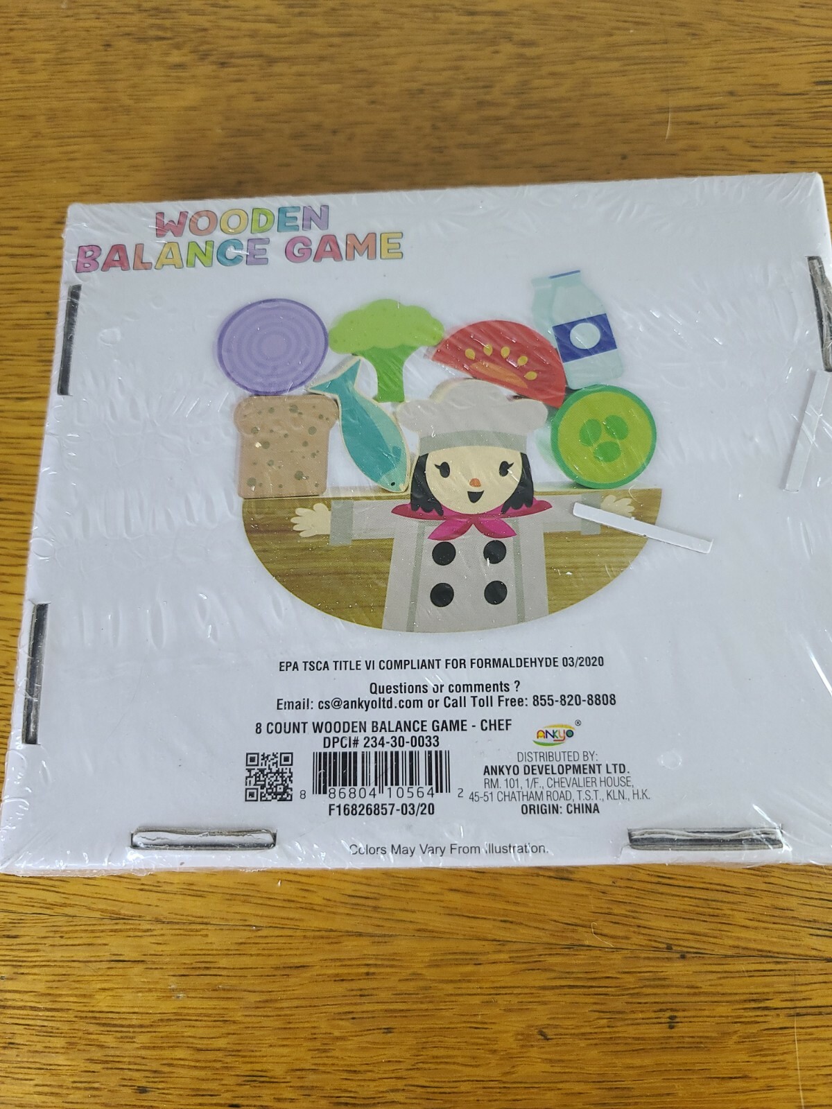 Wooden Food Balance Game by Ankyo 8 Pieces Educational Puzzle