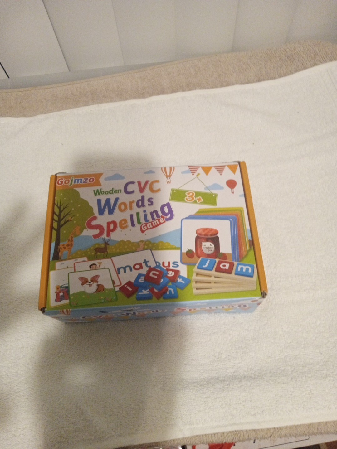 Gojmzo Wooden CVC Words Spelling Game Pre Kindergarten and Kindergarten.